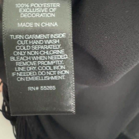 Express Black Fringe and Beaded Tank Top Size S - Picture 8 of 8